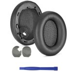 HATOFES Sony WH-1000XM4 (WH1000XM4) Kulak Üstü Kulaklıklar için Yedek Kulak Pedleri Yastıkları, Yumuşak Protein Deri ile Kulaklık Yastıkları, Gürültü Yalıtımı Bellek Köpüğü, İlave Kalınlık (Siyah)