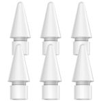 HATOKU Apple Pencil 1./2. Nesil için 6 Paket Yedek İpuçları, iPad Pro Kalem için Kalem Uçları (Beyaz)