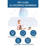 Haton Home Sıvı Geçirmez Bebek Alezi,Bebek Alez Yatak Koruyucu,Çocuk Yatak Koruyucu Alezi,Park Beşik Yatak Alez