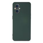 Hatreds Oppo Reno 7 Lite Uyumlu İçi Kadife Mat Renkli Kamera Korumalı Kılıf - Koyu Yeşil
