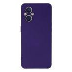 Hatreds Oppo Reno 7 Lite Uyumlu İçi Kadife Mat Renkli Kamera Korumalı Kılıf - Mor