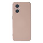 Hatreds Oppo Reno 7 Lite Uyumlu İçi Kadife Mat Renkli Kamera Korumalı Kılıf - Pudra