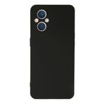 Hatreds Oppo Reno 7 Lite Uyumlu İçi Kadife Mat Renkli Kamera Korumalı Kılıf - Siyah