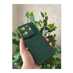 Hatreds Tecno Spark 20 Pro Kılıf Kamera Koruma Çıkıntılı Renkli Kadife Tasarımlı Kapak, Yeşil