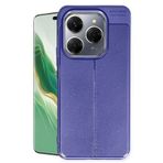 Hatreds Tecno Spark 20 Pro Uyumlu Deri Tasarımlı Korumalı Lüx Kılıf - Lacivert