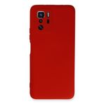 Hatreds Xiaomi Poco X3 GT Uyumlu İçi Kadife Mat Renkli Kamera Korumalı Kılıf - Kırmızı