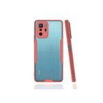 Hatreds Xiaomi Poco X3 GT Uyumlu Kenarları Renkli Arkası Buzlu Bumper Kılıf, Pembe