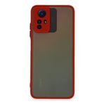 Hatreds Xiaomi Redmi Note 12S Uyumlu Arkası Buzlu Renkli Tasarımlı Kılıf - Kırmızı
