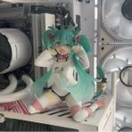 Hatsune Miku Kedi Kulak Kısa Kollu Pijama Hatsune Şekil Mıku Manzara Modeli Anime Masa Süsleme Hediye 2025 Yeni
