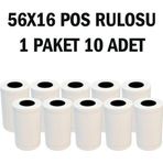Hattat 56X16 Termal Pos Rulosu 1 Paket 10 Adet