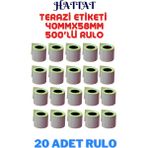 Hattat Terazi Etiketi 40MM x 58MM 500'LÜ Termal Rulo Etiket Dayanıklı Net Baskı - 20 RULO