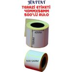Hattat Terazi Etiketi 40MM x 58MM 500'LÜ Termal Rulo Etiket Dayanıklı Net Baskı - 5 RULO