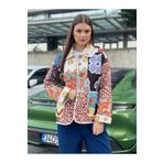 Hatun Atila Kadın Patchwork Desenli Oversize Ceket