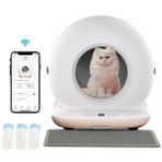 Haustier Akıllı Otomatik Kedi Tuvaleti, APP ile Kontrol, 75lt İç Hazne, 7lt Çöp Haznesi CB001