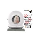 Haustier Cb001 Akıllı Otomatik Kedi Tuvaleti - 75 L Hazneli 45 Adet Çöp Torbası - Elekli Paspas