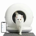 Haustier Cb001 Gri Akıllı Otomatik Kedi Tuvaleti, App İle Uzaktan Kontrol, 75Lt Hazne, 7Lt Çöp Haznesi, Ağırlık Sensörlü