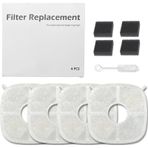 Haustier Ff013 Seramik Su Sebili Wf013 İçin Su Sebili Filtre Seti 4 Adet beyaz-gri