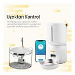 Haustier Fw3 Beyaz Otomatik App Kontrollü Akıllı Mama Kabı & Otomatik Su Pınarı 2'Li Set - Akıllı B