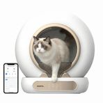 Haustier MSP05 Akıllı Otomatik Kedi Tuvaleti, APP ile Uzaktan Kontrol, 65lt Hazne, Iyonizer Kötü Koku Giderici, Ağırlık sensörlü