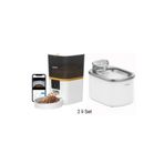 Haustier QQ005 BEYAZ Kameralı Akıllı Mama Kabı WF007L BEYAZ Kedi Su Pınarı 2 li Set Türkiye