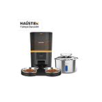 Haustier Qq009ds-wf009l-w Akıllı Mama Kabı Ve Kameralı Çelik Kedi Su Sebili 2'li Set