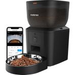 Haustier QQ025 Kameralı Akıllı Kedi Köpek Otomatik Mama Kabı, 480P Kamera, Gece Görüşlü, Tuya App-Wifi Uzaktan Kontrol, Sesle Çağırma, 4lt Hazne, Metal Kase - Siyah