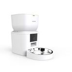 Haustier QQ025 Kameralı Akıllı Kedi Otomatik Mama Kabı, Tuya App-Wifi Uzaktan Kontrol, Ayarlanabilir 480P Kamera, 4lt Hazne (Beyaz)
