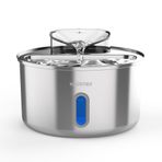 Haustier WF009L-W Pencereli Otomatik Kedi Su Sebili,Kedi Su Çeşmesi, Su Pınarı 3.5Lt Geniş Hazne, SUS304 Çelik, Ultra Sessiz, Çok Katmanlı Filtrasyon, Metal Tasarım (Metal, Pencereli)