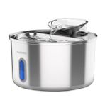 Haustier WF009L-W Pencereli Otomatik Kedi Su Sebili,Kedi Su Çeşmesi, Su Pınarı 3.5Lt Geniş Hazne,Ultra Sessiz, Çok Katmanlı Filtrasyon, Metal Tasarım