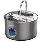 Haustier Wf009Ls-M Otomatik Su Çeşmesi,Kedi Su Sebili, Su Pınarı 3.5Lt Geniş Hazne, Sus304 Çelik, Ç