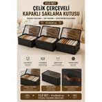 Hauswert 3'lü Set Çekmece, Dolap Içi Düzenleyici Çelik Kenar Çerçeve Destekli Yırtılmaz Esnemez Kumaş Hurç - KAPAKLI