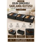 hauswert 3'lü Set Çekmece, Dolap İçi Düzenleyici Çelik Kenar Çerçeve Destekli Yırtılmaz Esnemez Kumaş Hurç