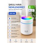 hauswert Şarjlı 300ml Ultrasonik Oda ve Araç Hava Nemlendirici Buhar Makinesi Ve Aroma Difüzörü Koku