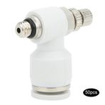 Hava bağlantı parçaları, Hava hattı hızlı bağlantı bağlantı parçaları hızlı bağlantı Hava Hortumu bağlantı parçaları 50pcs Hava akış Kontrol Valfi Pnömatik Beyaz Ayar hızlı Konnektör Sl6 - M5