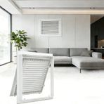 Hava dönüş filtresi ızgarası, 16 x 22 inç – Havalandırma örtüsü HVAC Beyaz Lamalar tasarımlı – Alçıpan, otel ve kullanım için dayanıklı erişim paneli