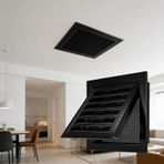 Hava havalandırma örtüsü, hava dönüş ızgarası, siyah 12 x 22 inç, duvar ve tavan için filtre ızgarası, yan havalandırma, hava akışını iyileştirir, tutarlı performans