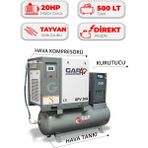 Hava Kompresörü Depo Üstü Vidalı 20HP 500LT GPV20A