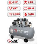 Hava Kompresörü Pistonlu 200LT 2 Kafa 8 Bar 3 Hp GP200