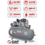 Hava Kompresörü Pistonlu 300LT 2 Kafa 8 Bar 5.5 Hp GP290