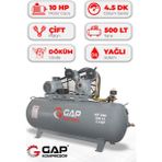 Hava Kompresörü Pistonlu 500LT 2 Kafa 8 Bar 5.5hp GP290/500