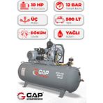 Hava Kompresörü Pistonlu 500LT 3 Kafa 12 Bar 10HP GPK390