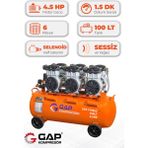 Hava Kompresörü Sessiz ve Yağsız 100LT GPS1100X3