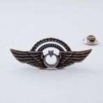 Hava Kuvvetleri Çift Köprülü Pilot Bröve Gümüş Oksit 45mm Gümüş