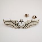 Hava Kuvvetleri Pilot Bröve Rozet Gümüş Oksit 75 Mm Gümüş