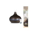 Hava Nemlendirici 7 Led Işıklı Aromatik Oda Kokusu 550 Ml Gümüş Renk Aroma Difüzörü Buhar Makinesi Kumandalı (Kahverengi Koyu)