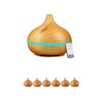 Hava Nemlendirici 7 Led Işıklı Aromatik Oda Kokusu 550 Ml Kahve Aroma Difüzörü Buhar Makinası