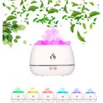 Hava Nemlendirici Tuz Lambalı Tuz Hediyeli Humidifier 260 ml Salt Lamp Ultrasonik Gece Lambası - Beyaz