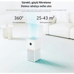 Hava Temizleme Anti Alerjik Mi Air Akıllı 48M2 Etkili Hava Temizleyici Beyaz Lambader Hediyeli