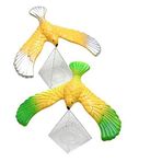 Havada süzülen kuş yaklaşık 13 cm x 11 cm x 2,5 cm sıralanmış, dengeli kuş dengesi piramit üzerinde süzülen kartal, 2 adet