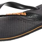 Havaianas Erkek LOGO FILETE Terlik, Siyah, 45-46 EU
